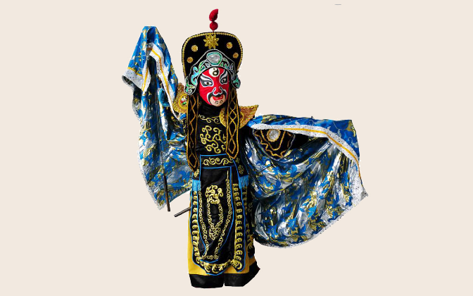 外杆中杖头木偶