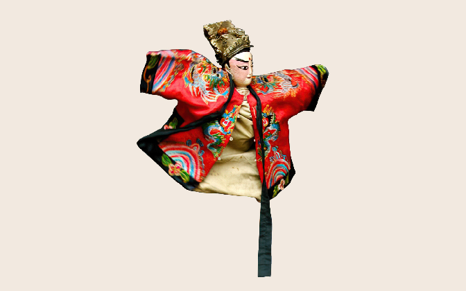 内杆小杖头木偶